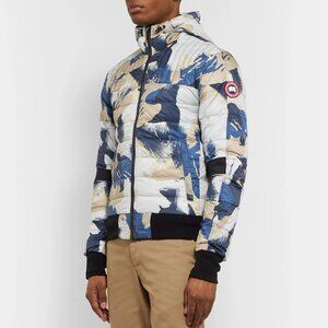 Canada Goose Cabri Blue Free Form Camo Quilted Hooded Down Jacket